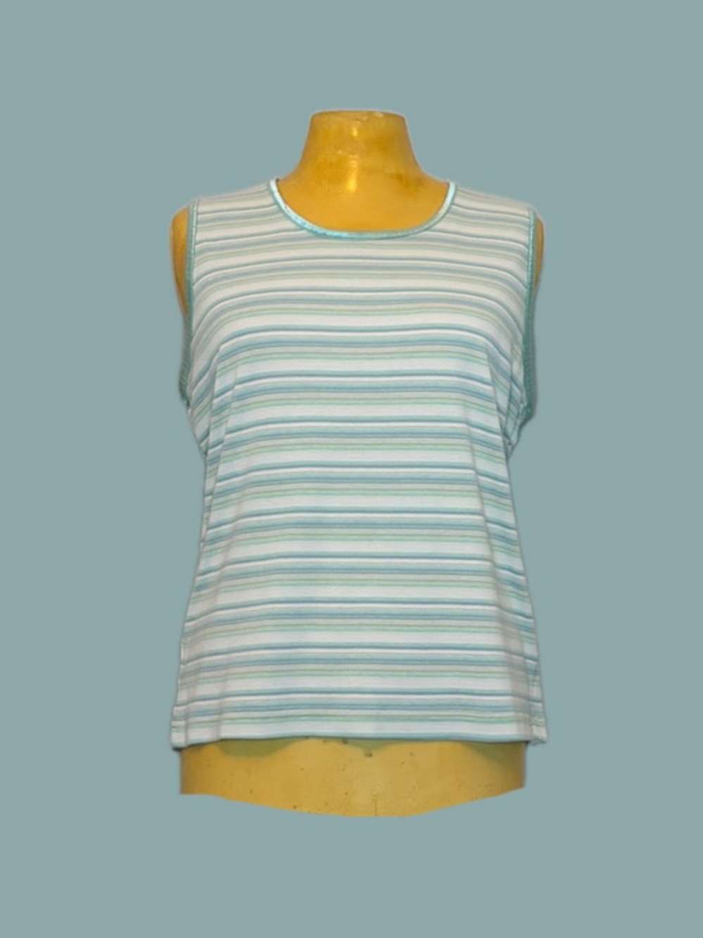 🌐🍈Vintage Pastel Striped Tank Top🍈🌐